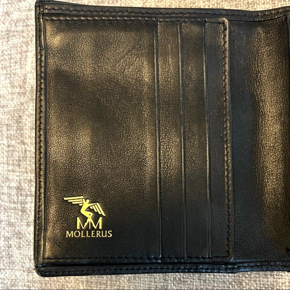 Maison Mollerus Canvas/Leather Wallet Black Good Condition - Picture 5 of 8